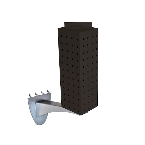 Four-sided 4"W x 12"H Pegboard Tower W/ Extension Rod
